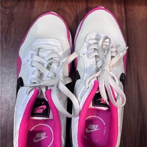 Nike Women's White and Pink Air Sneakers